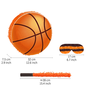 Piñata de basket-ball <span class=keywords><strong>pour</strong></span> fête à thème sportif, anniversaire d'enfants, Fête des Enfants, avec confettis et sucre à éclater, accessoires suspendus - Product Image 3