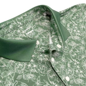 Camisetas de polo de golf de secado rápido de poliéster/LICRA para hombre, manga larga con estampado informal y decoración de botones, fabricadas en Vietnam - Product Image 2