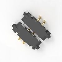 Connecteur magnétique en laiton à angle droit 90°, pas de 2,8 mm, 2 broches - Marque XIANKUN pour appareils IoT d'éclairage domestique intelligent, OEM/ODM direct