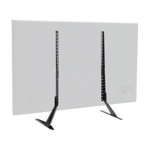 Murah kemasan Universal hemat ekonomis tinggi braket penyesuaian 2 kaki meja TV berdiri untuk 55 60 65 70 75 inci