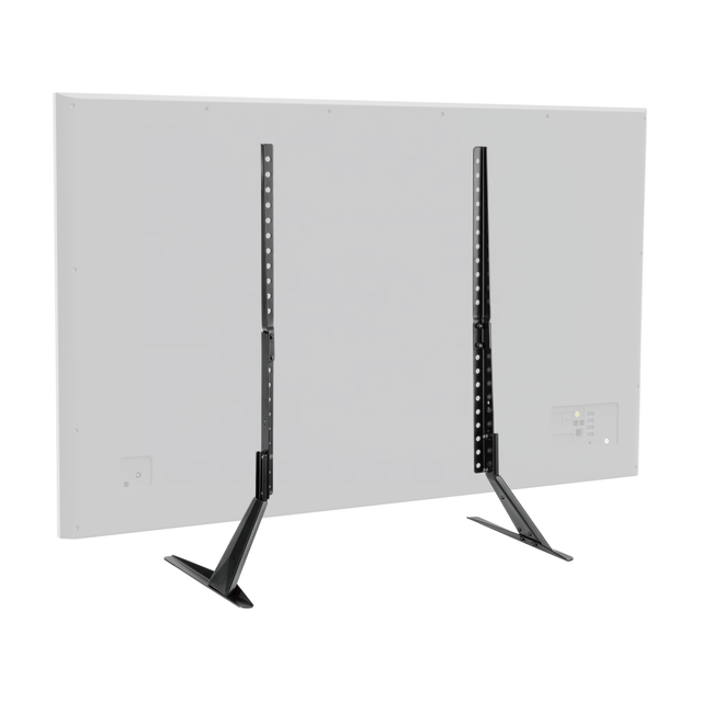 Cheap Universal Packaging Saving Economy Height Adjustment Bracket 2 Legs Tabletop TV Stand Base for 55 60 65 70 75 Inch