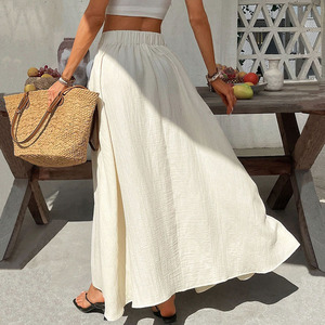 Plissettato Falda Larga Casual da spiaggia plissettato Maxi abiti Plus Size <span class=keywords><strong>gonne</strong></span> donna vita alta donna gonna lunga donna estate - Product Image 4