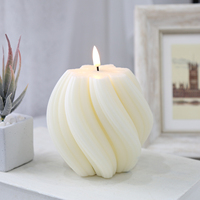 Bougie en cire de forme à piles pour la décoration intérieure sans flamme de Matti