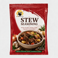 Poudre d'assaisonnement pour ragoût certifiée Halal, sachet de 10g, OEM, marque privée, épices composées en vrac pour la cuisson de la viande