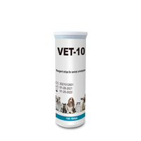 10 Tiras Reactivas Veterinarias VET-10 para Orina de Perros y Gatos con Especialidad Anti-VC, Certificadas por la CE para Análisis de Orina y Chequeo Animal