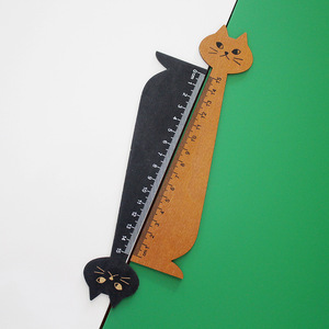 Règle en bois en forme de chat Tithe 15 cm pour dessin et traçage, papeterie étudiante style coréen - Product Image 4