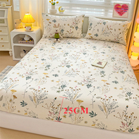 Parure de lit style frais, drap-housse en coton imprimé de haute qualité, doux, respirant et respectueux de la peau, pour la maison, l'hôtel, vente en gros