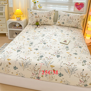 Parure de lit style frais, drap-housse en coton imprimé de haute qualité, doux, respirant et respectueux de la peau, pour la maison, l'hôtel, vente en gros - Product Image 6