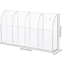 Boîte de rangement murale en acrylique personnalisée, organisateur à 3 compartiments, présentoir pour salle de bain, support pour télécommande