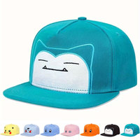 Gorras de Camionero Divertidas y Lindas con Bordado de Monstruo de Dibujos Animados, Gorra de Béisbol de Mezcla de Algodón con Visera Plana, Gorra de Hip-hop para el Sol