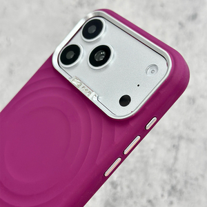 Funda Trasera de Silicona con Diseño Simple de Ondas S123 para iPhone 15 16 17 Pro Max, con Marco Metálico para la Cámara - Product Image 2