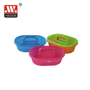 Haixing Plastic Storage Colorful Sturdy And Easy To Clean Small Utility Caddy Plastic Cleaning Caddy Carrying Tools