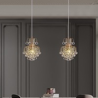 Lampe suspendue de chevet et lustre de plafond de style français, luxe léger