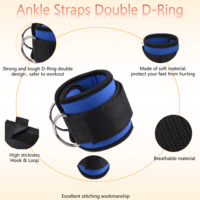 Sangles de cheville personnalisées avec double anneau en D Sangle de cheville Legend Fitness pour machines à câble avec sangle réglable en néoprène