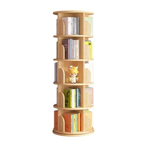 Étagère d'angle en bois pour maison moderne Étagère d'angle durable Conception rotative pour meubles de salon Étagère pour salle d'étude Étagère - Product Image 4