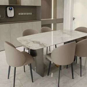 Tavolo da tavolo e sedia pietra italiana combinazione moderna semplice <span class=keywords><strong>high</strong></span>-end rettangolare famiglia piccolo tavolo di famiglia - Product Image 4