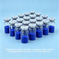 Peptide de cuivre bleu GHK-Cu Polypeptide Matières premières cosmétiques Blanchissant et hydratant Faible quantité minimale de commande Garantie de dédouanement