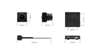 Kit Avatar HD V2 Walksnail avec double antenne, système de caméra FPV 1080P/120fps avec stockage 32G, stabilisation Gyroflow