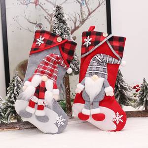 Figure tridimensionnelle sans visage père bas de Noël décoration d'arbre de Noël cadeau de vacances pour enfants sac de friandises - Product Image 2