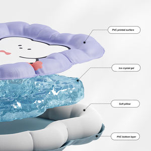 เตียงน้ำแข็งสำหรับสัตว์เลี้ยงสีม่วงที่นอนนุ่มให้ความเย็นระบายอากาศได้ดีสำหรับแมวสุนัขแมวฤดูร้อน - Product Image 2