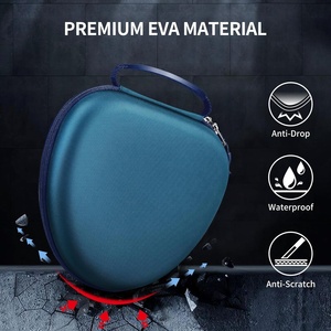 Étui pour <span class=keywords><strong>casque</strong></span> EVA personnalisé pour pommes Air Pods <span class=keywords><strong>Max</strong></span> <span class=keywords><strong>casque</strong></span> prend en charge le sommeil dur organisateur Portable transporter sac de rangement de voyage - Product Image 3