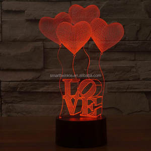 3D gece lambası dokunmatik anahtarı <span class=keywords><strong>LED</strong></span> akrilik Panel Merry Christmas dekorasyon için çocuk yatak odası ışık - Product Image 4