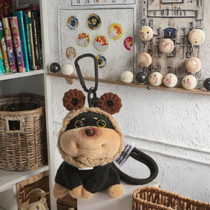 Super doux DIY <span class=keywords><strong>petit</strong></span> porte-clés pendentif PP coton rempli abeille chiot en peluche rempli animal ours poupée - Product Image 1