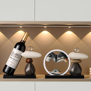 Soporte para Botellas de Vino con Escultura de Piedra, Directo de Fábrica, Adorno de Cerámica para Vinoteca, Decoración Personalizada para el Hogar u Oficina, Regalo - Product Image 1