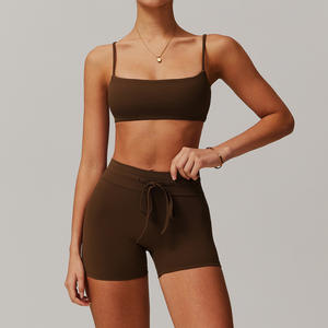 Conjunto Deportivo Personalizado para Mujer, Sujetador Deportivo Transpirable de Algodón Orgánico, Ropa Deportiva Elástica en Cuatro Direcciones, Conjunto de Yoga para Mujer - Product Image 5