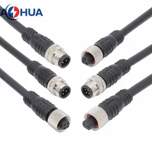 Medical Device Cable M8 Sensor Male Female Waterproof Cable Connector 2 3 4 Pin 22 24AWG