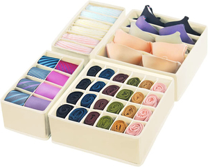 Organizador de Cajones para Ropa Interior, Calcetines y Sujetadores, Divisor de Calcetines de Tela Plegable, Caja de Almacenamiento para Armario y Guardarropa - Product Image 2