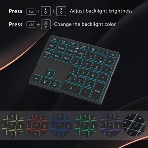RGB Backlit số bàn phím không dây BT cho Mac.Book Pad 34 phím có thể sạc lại số kỹ thuật số bàn phím cho kế toán I o.s - Product Image 3