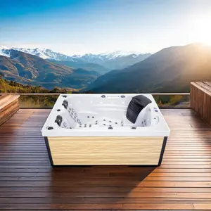 Quảng Châu sản xuất 3 người bồn tắm nước nóng Spa Thủy ngân cao cấp jaccuzzzi whripool bồn tắm khách sạn thư giãn Spa