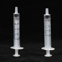 Seringues jetables en plastique vétérinaire à double micro-pointe KL-001, à embout Luer Lock, pour injection, usage industriel, coupe, 1 ml, 2 ml, 3 ml