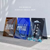 Produits en acrylique personnalisés, panneau publicitaire en acrylique écologique, panneaux sur pied de type A colorés