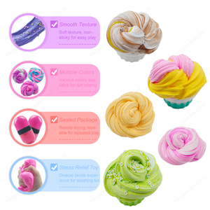 <b>Ice</b> <b>Cream</b> Butter Slime Cupcake Slime Food Shaped Slime with Charms for Kids Wholesale - Product Image 4