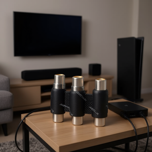 เอโกสตาร์ 3Rca แจ็คส์ถึง 3Rca แจ็คส์สายสัญญาณภาพและเสียงสีดำขั้วต่อตัวเมียกับตัวเมีย - Product Image 2