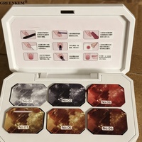 Gel de peinture personnalisé pour dégradé, effet verre ambré rétro, six grilles, pour l'automne et l'hiver