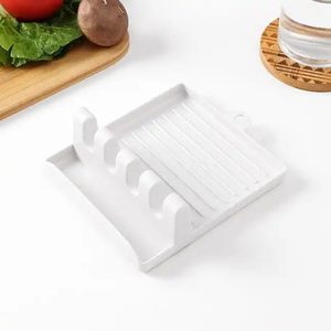 Single-Tier Multi-Functional Waterproof Modern Plastic <b>Kitchen</b> <b>Storage</b> <b>Rack</b> PP Material Injection Scoop Pad Holder Spoon Shelf - Product Image 3