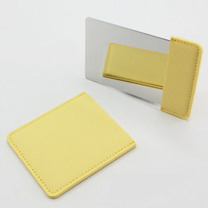 Promotional Small Mirror Rectangular Shaped Pull Out Mirror Pocket Size Portable Make up Mirrors Unbreakable Stainless Steel