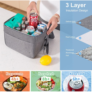 Boîte à <span class=keywords><strong>lunch</strong></span> avec sac pour adultes jolies femmes sac à <span class=keywords><strong>lunch</strong></span> sac à <span class=keywords><strong>lunch</strong></span> plus bols - Product Image 3