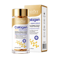 SADOER Capsules de sérum au collagène pour peaux sèches avec vitamine E hydratante, nourrissante et raffermissante pour le soin du visage