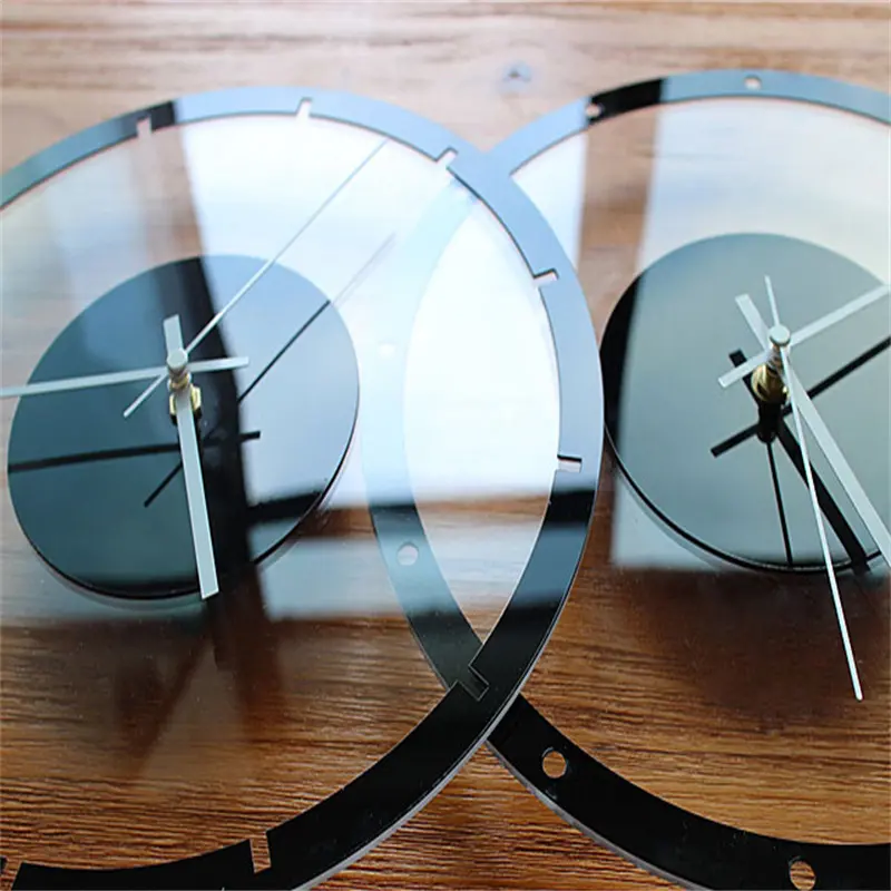 YAGELI – horloge de forme ronde murale en acrylique entièrement transparente, design exclusif