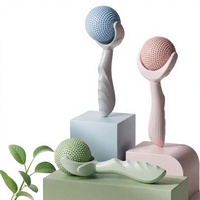 Rouleau de massage unisexe en silicone pour fascia, outil de relaxation musculaire pour la taille et le cou ; Méridien