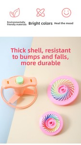 Toupie volante colorée en plastique de 10 cm de diamètre pour enfants, jouet d'extérieur pour interaction parent-enfant (unisexe) - Product Image 3