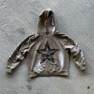 Algodón Fleece Regular Fit Ecológico Transpirable Personalizado Puff Con Capucha Teñido Liso Serigrafía Streetwear - Product Image 5