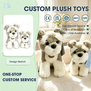 Set Boneka Husky Lembut, Boneka Anak Anjing Husky Hijau Putih, Mainan Anjing Plush Menggemaskan untuk Anak-Anak, Ukuran Logo Kustom - Product Image 1