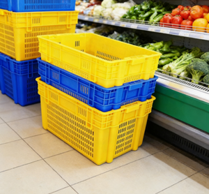 Huidu 2025 Hot <strong>Sale</strong> HDPE Mesh <strong>Crate</strong> Set (3 Sizes)-Stackable &amp; Nestable ISO22000 Certified Food Transport System - Product Image 2