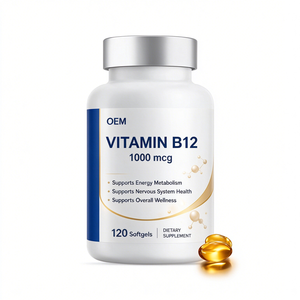 Suplemento Vegano de Vitamina B12 1000mcg, Cápsulas Blandas Fáciles de Tragar, Fórmula Sin Alérgenos para Dietas Veganas, 60 Unidades, OEM Personalizado - Product Image 1