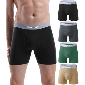 कस्टम पुरुषों के बॉक्सर ब्रिफ्स सूती स्पैन्डेक्स खिंचाव अंडरवियर खुले फ्लाई टैगलेस और लुभावनी मध्य-वृद्धि xl मुद्रित पैटर्न - Product Image 3